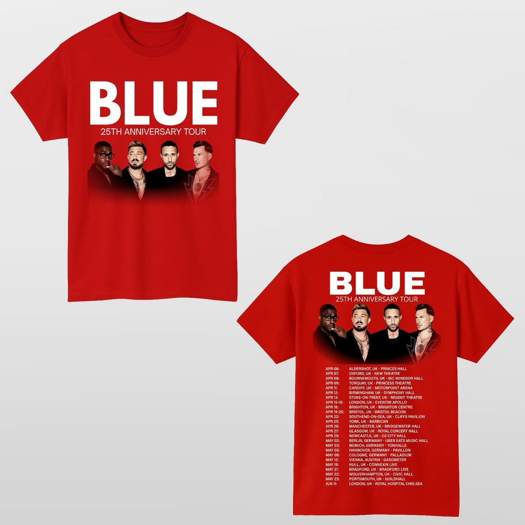Blue 25th Anniversary 2026 Tour UK And EU Merch Photo Unisex T-Shirt