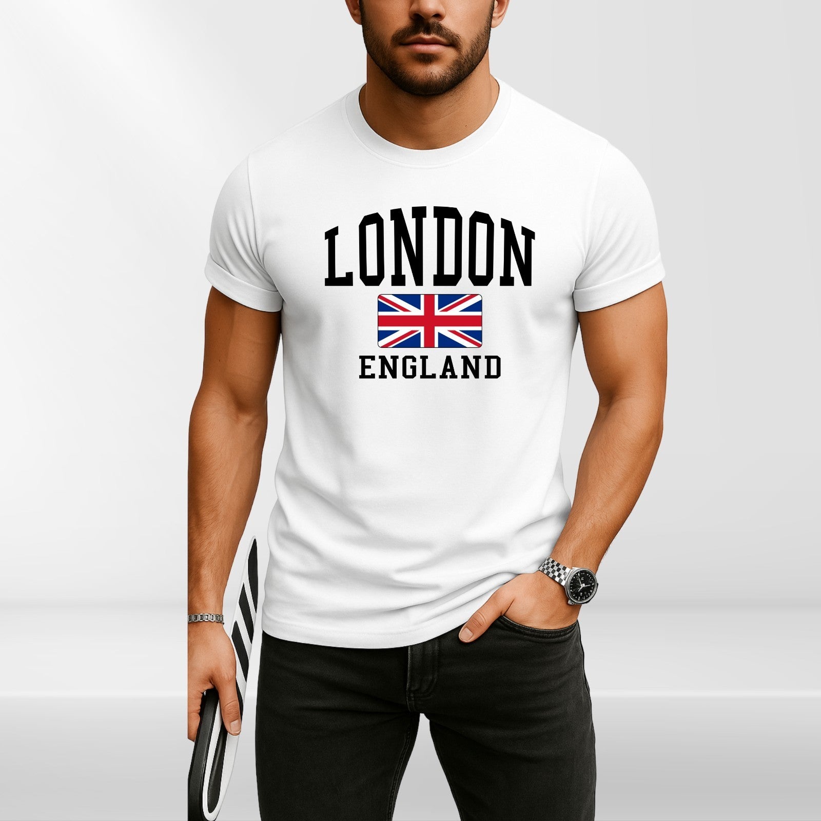 London England Unisex T-Shirt Union Jack Tee Trendy Great Britain Gift Souvenir
