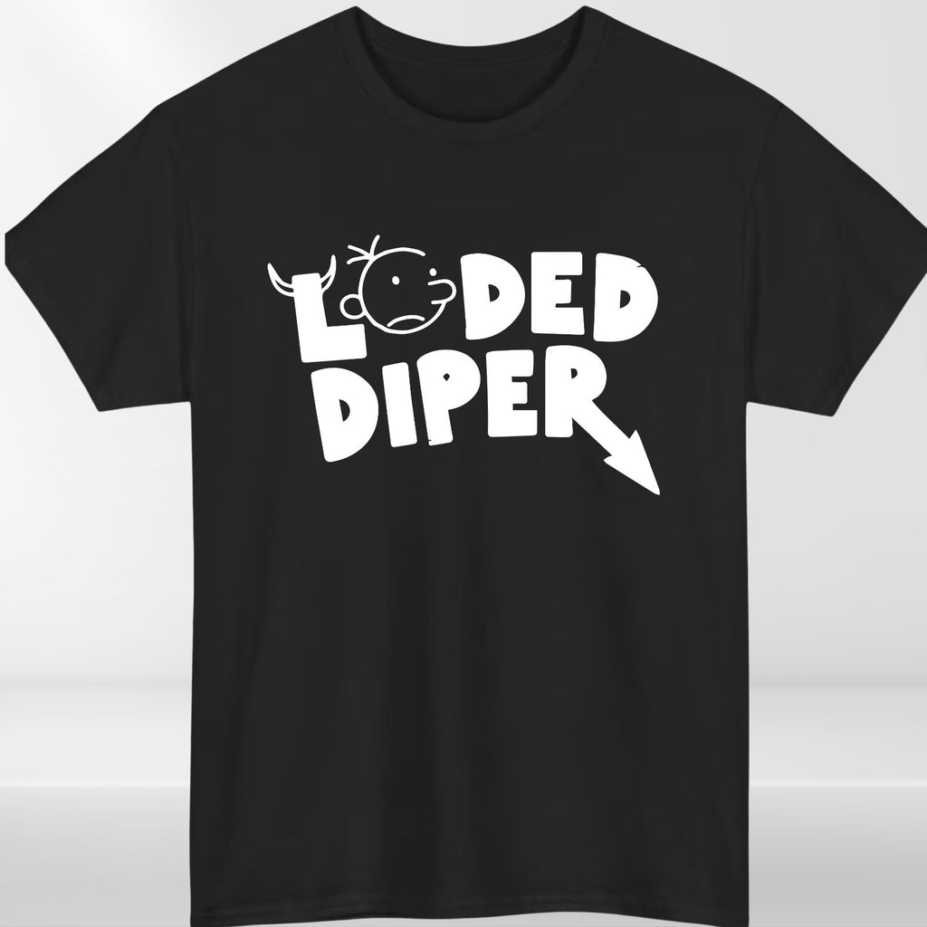 Loded Diper T Shirt Diary Of A Wimpy Kid Book Day Costume Kids Boys Gift Xmas