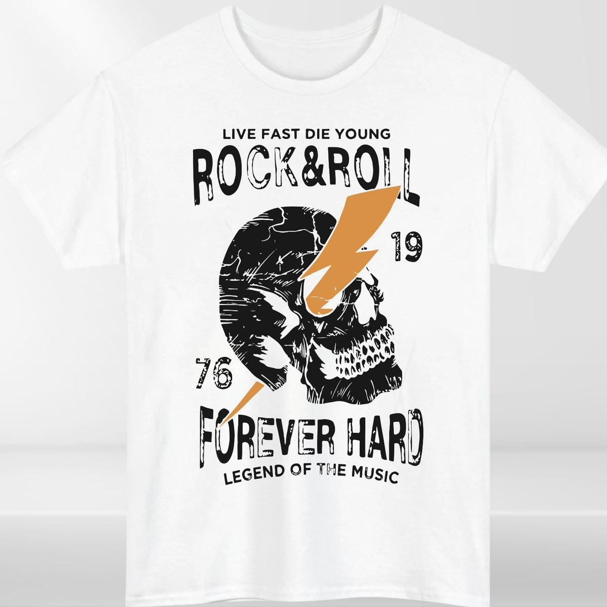 KAM Big Fashion Rock N Roll T Shirt Cotton Short Sleeve Casual Tee