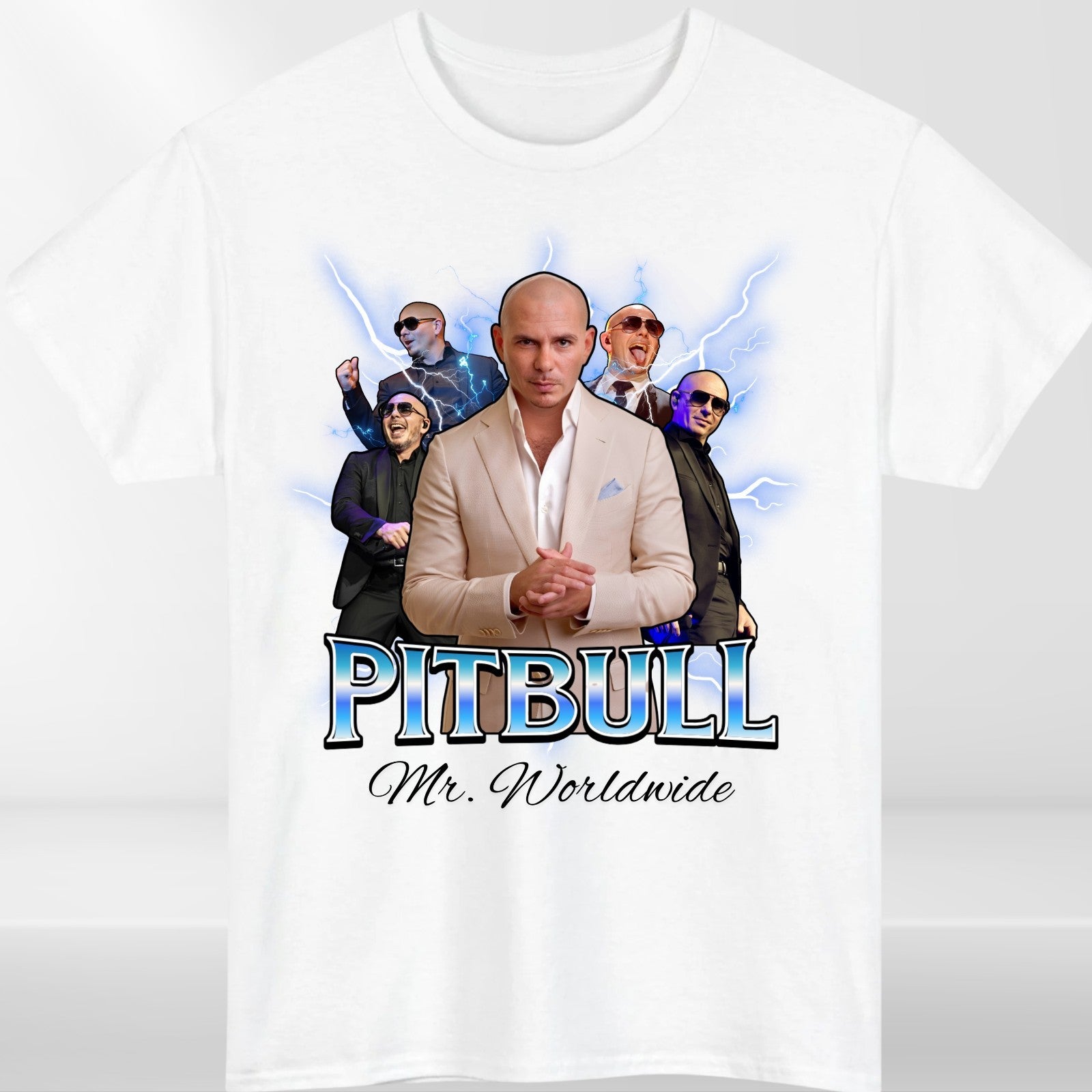 Retro Mr Worldwide Inspired Adults T Shirt Vintage Music Fun Tee Top