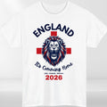England Football T-Shirt It's Coming Home 2026 World Cup Lion Unisex Tee