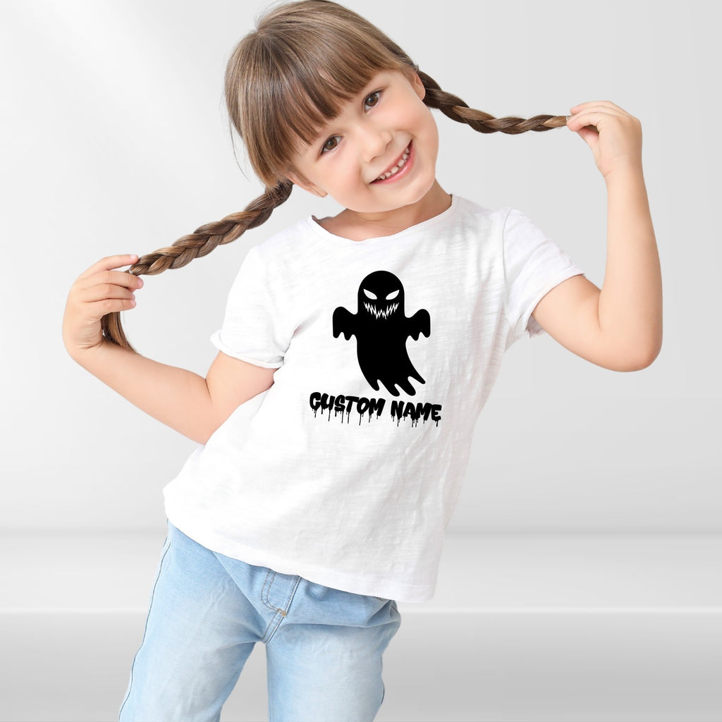 Personalised Halloween Ghost Couple T-Shirt Custom Name Spooky Scary Festive Top
