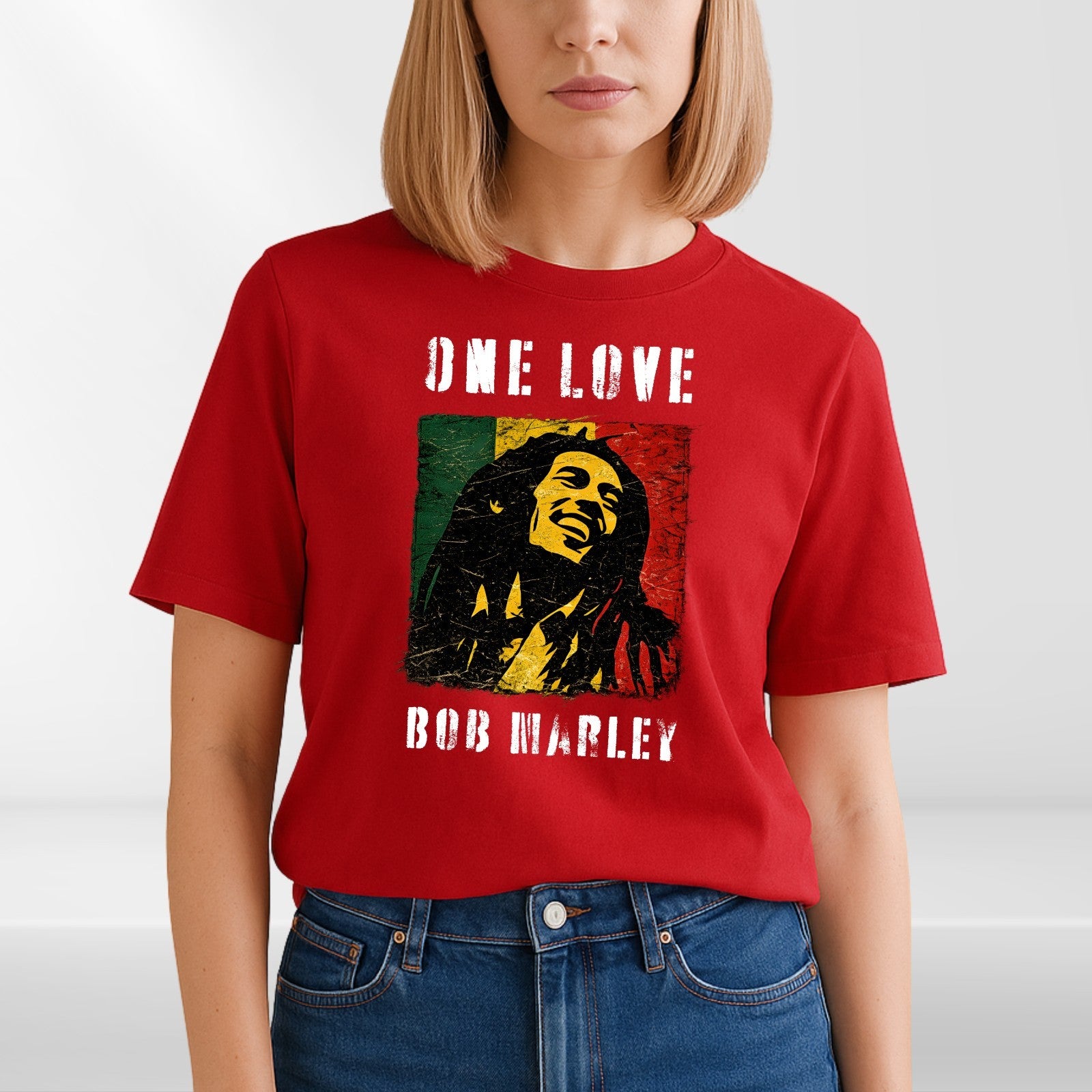 One Love Reggae Music T-Shirt Jamaican Pride Inspired Graphic Unisex Casual Tee