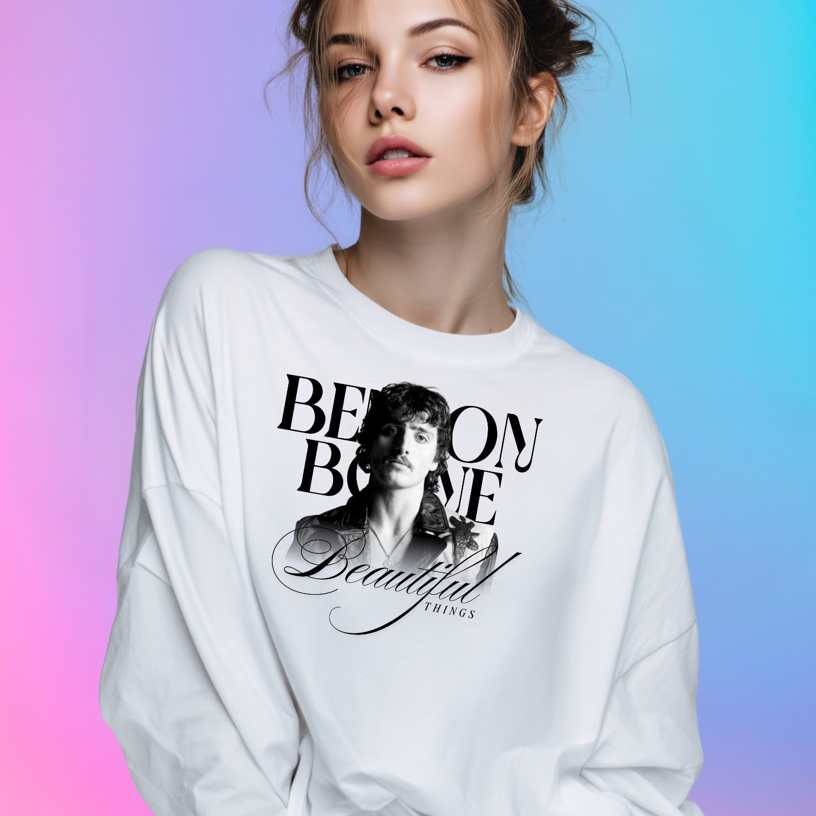 Benson Boone Beautiful Things Graphic Fans Unisex  Jumper , 3year  -5XL