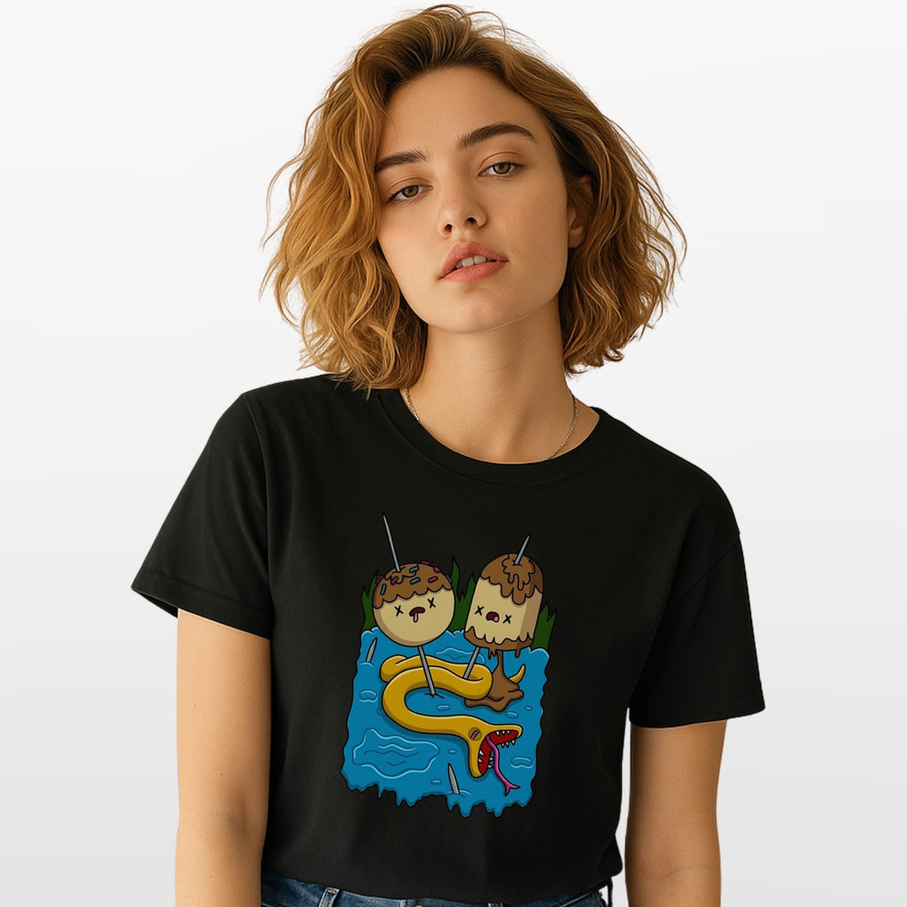 Adventure Time T Shirt Princess Bubblegum Snake Pond Graphic Unisex Tee UK