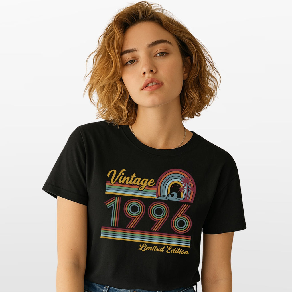 Vintage 1996 Limited Edition T Shirt 30th Birthday Retro Graphic Gift Tee UK