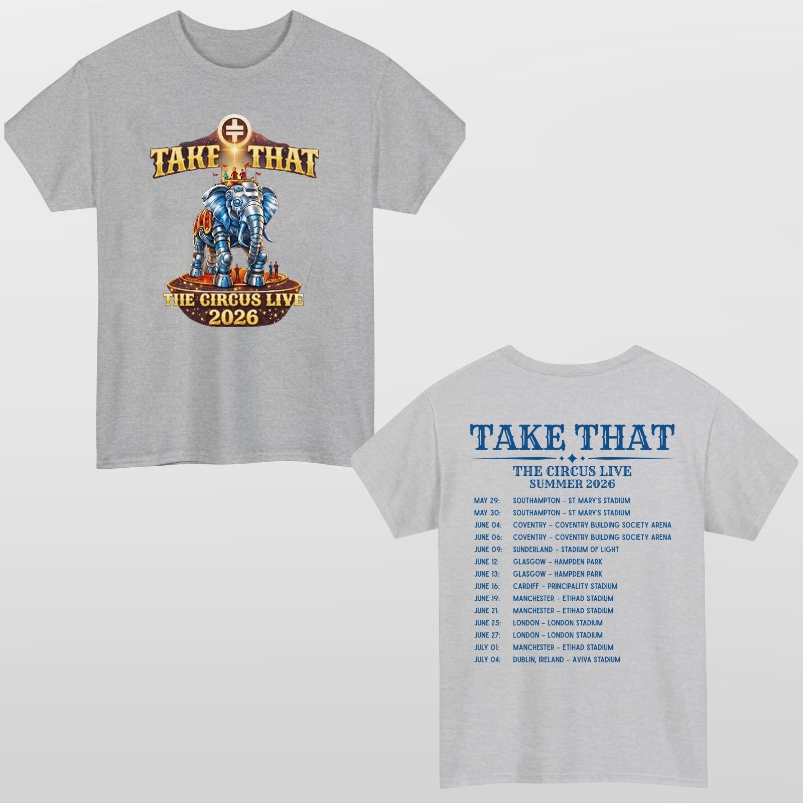 Take That The Circus Live Tour Inspired T Shirt Music Graphic Unisex Adults Kids