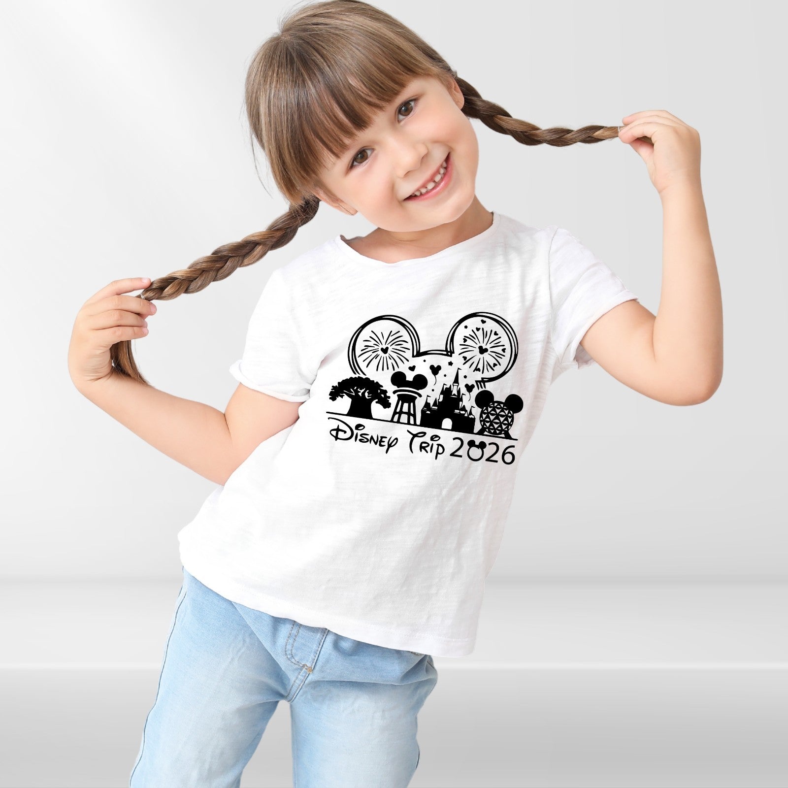 Disney 2026 Family Trip T Shirts Mickey Minnie Matching Disneyland Vacation Tee