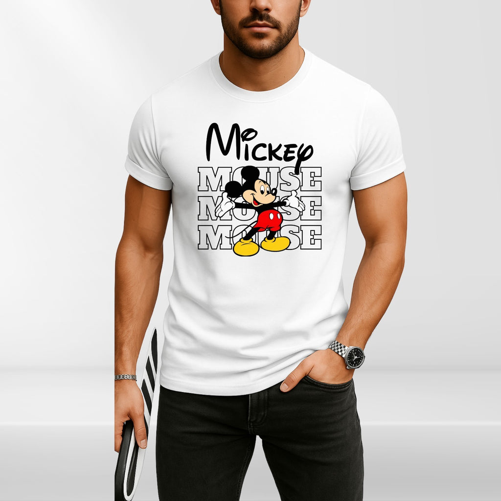 Mickey Minnie Couple Matching T-shirt Mouse Disney Trip Family Unisex Kids Tee