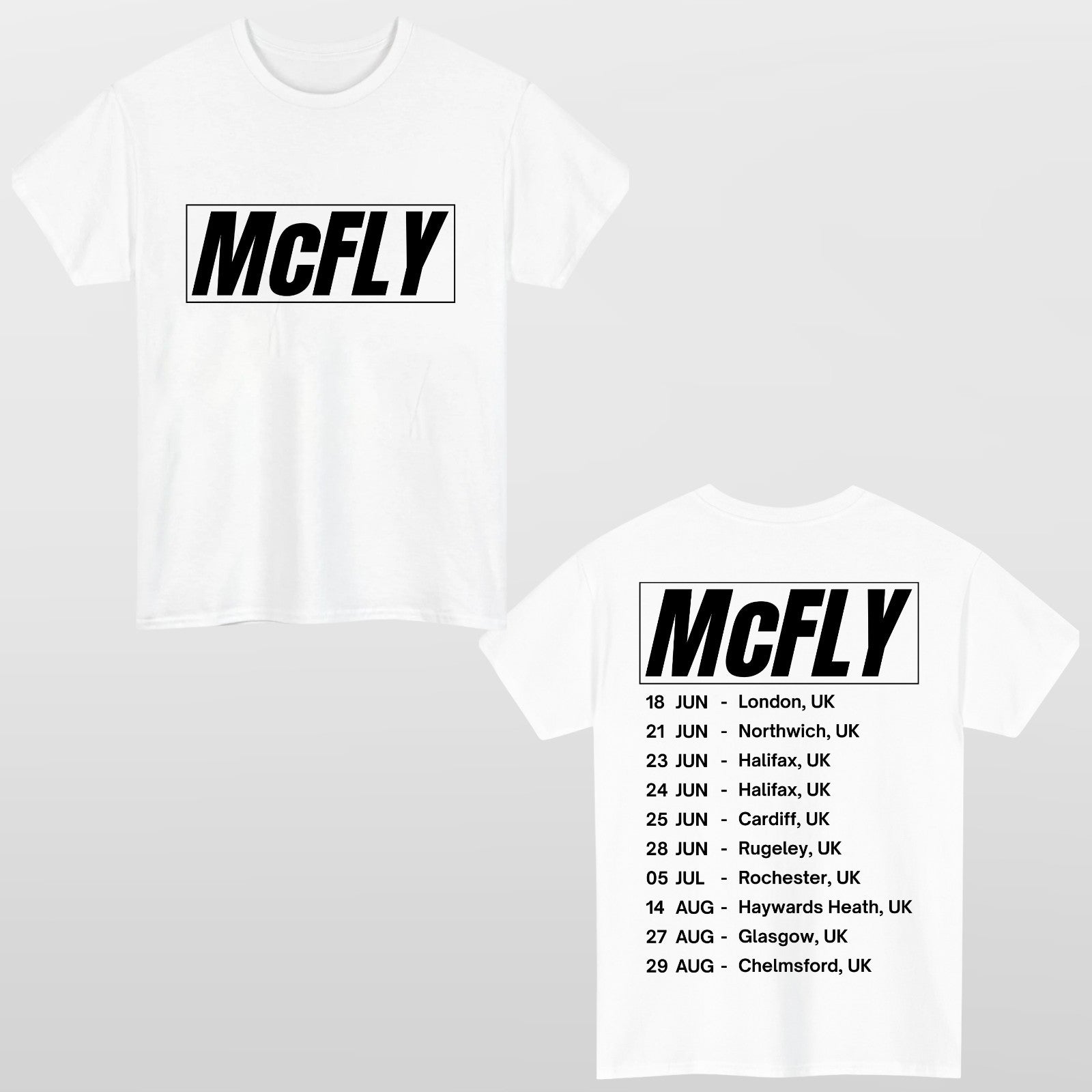 McFly Band T Shirt UK Tour 2026 Concert Fan Printed Unisex Tee Top