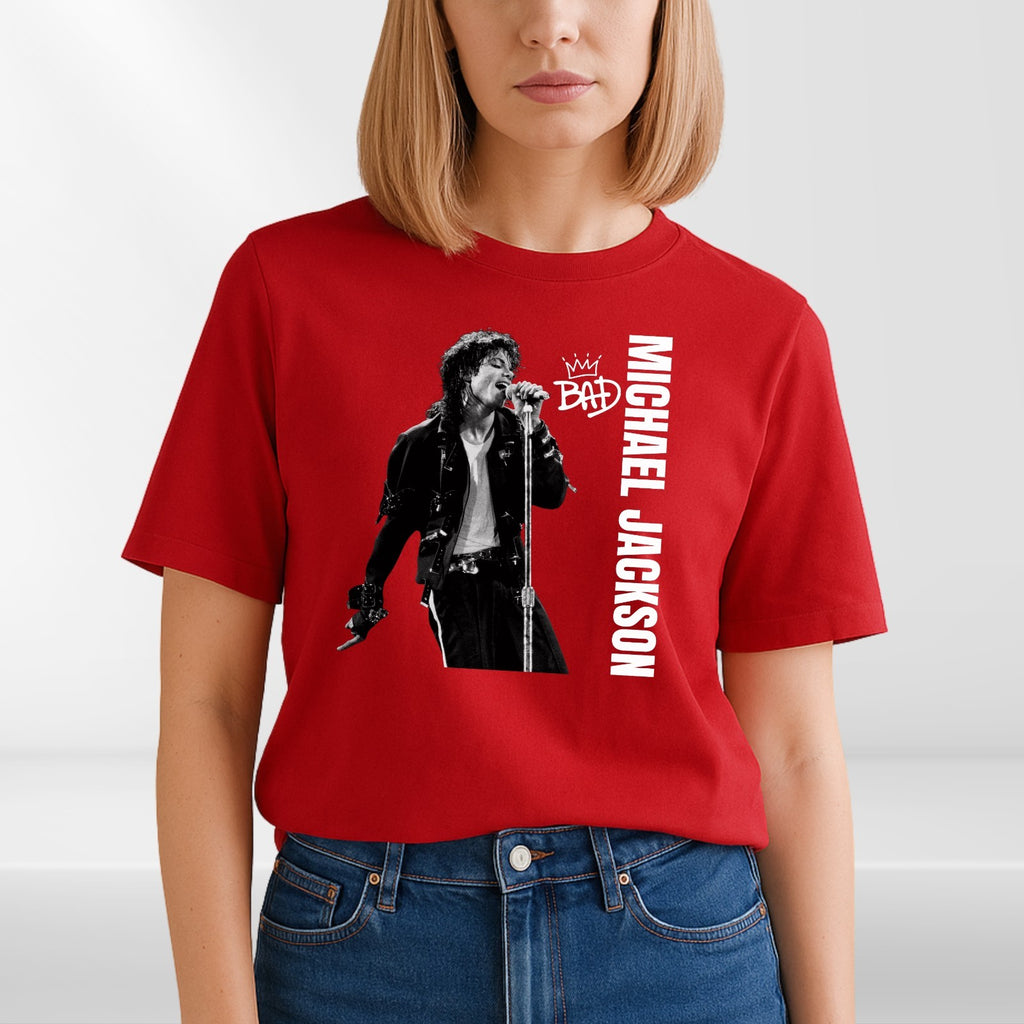 Michael Jackson Bad Album T-Shirt Pop King Graphic Unisex Tee