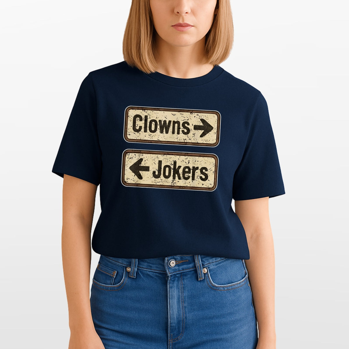 Clowns Jokers Funny Mens T Shirt Sarcastic Direction Retro Humour Unisex Tee Top
