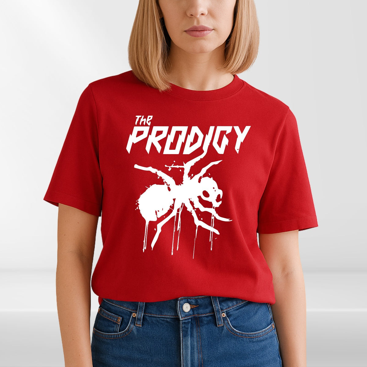 The Prodigy Spider Design On Round Neck Short Sleeve Unisex T-Shirt