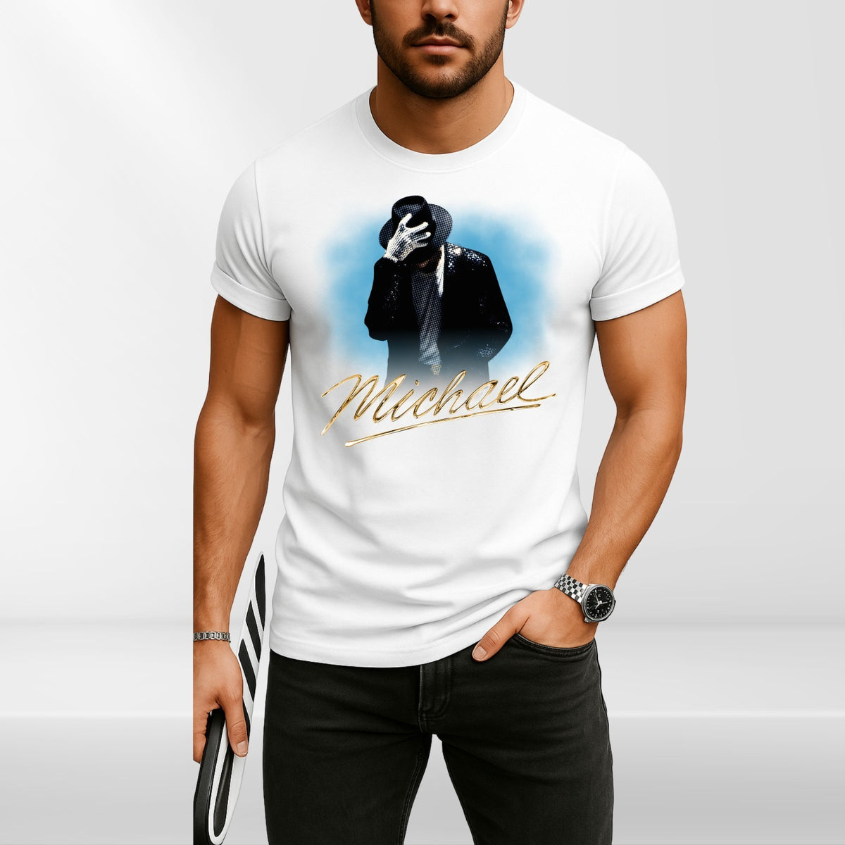 Michael Jackson T Shirt Moonwalk King Pop Dance Graphic Unisex Tee