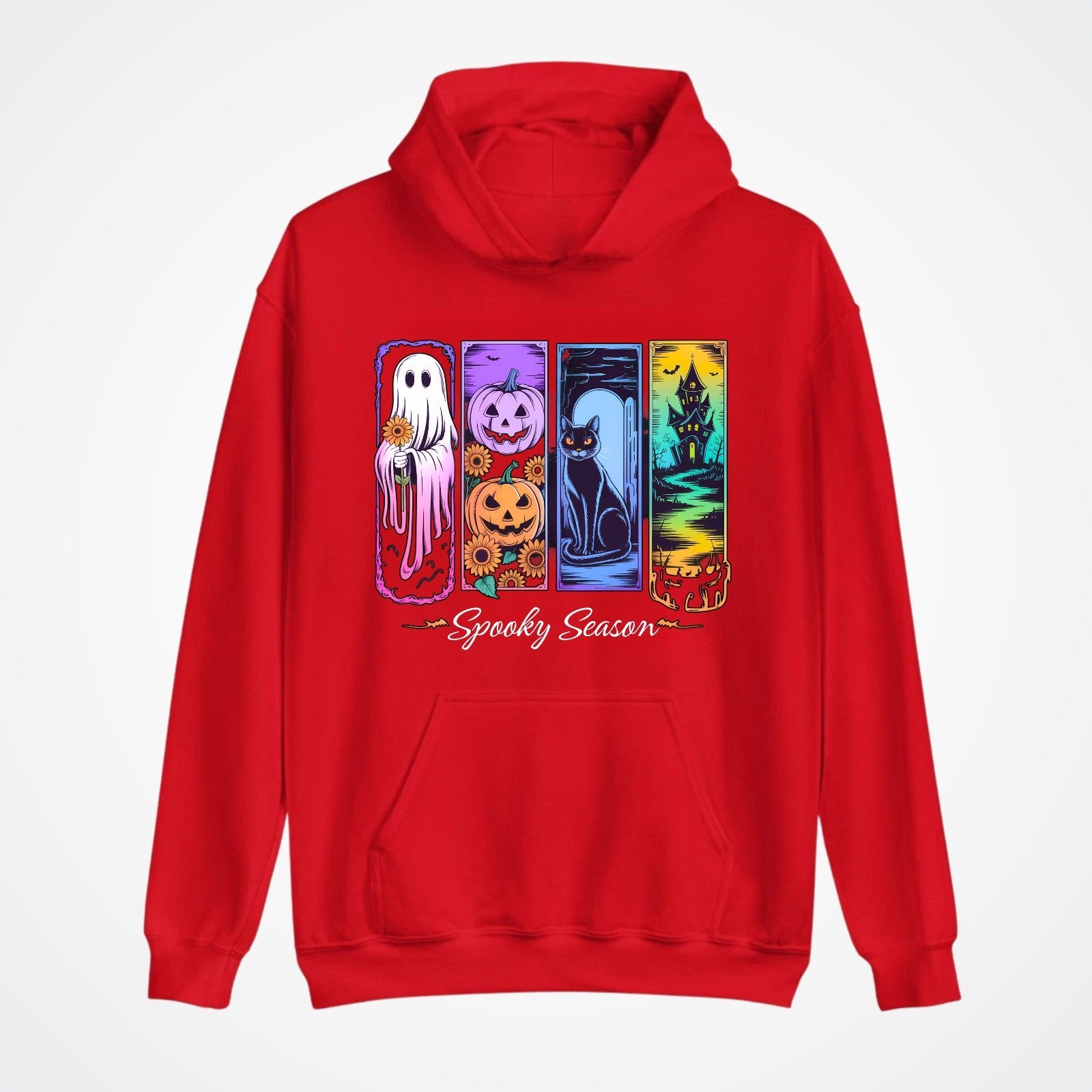 Spooky Season Hoodie | Halloween Ghost & Pumpkin Design | Cute Spooky Sweatshirt