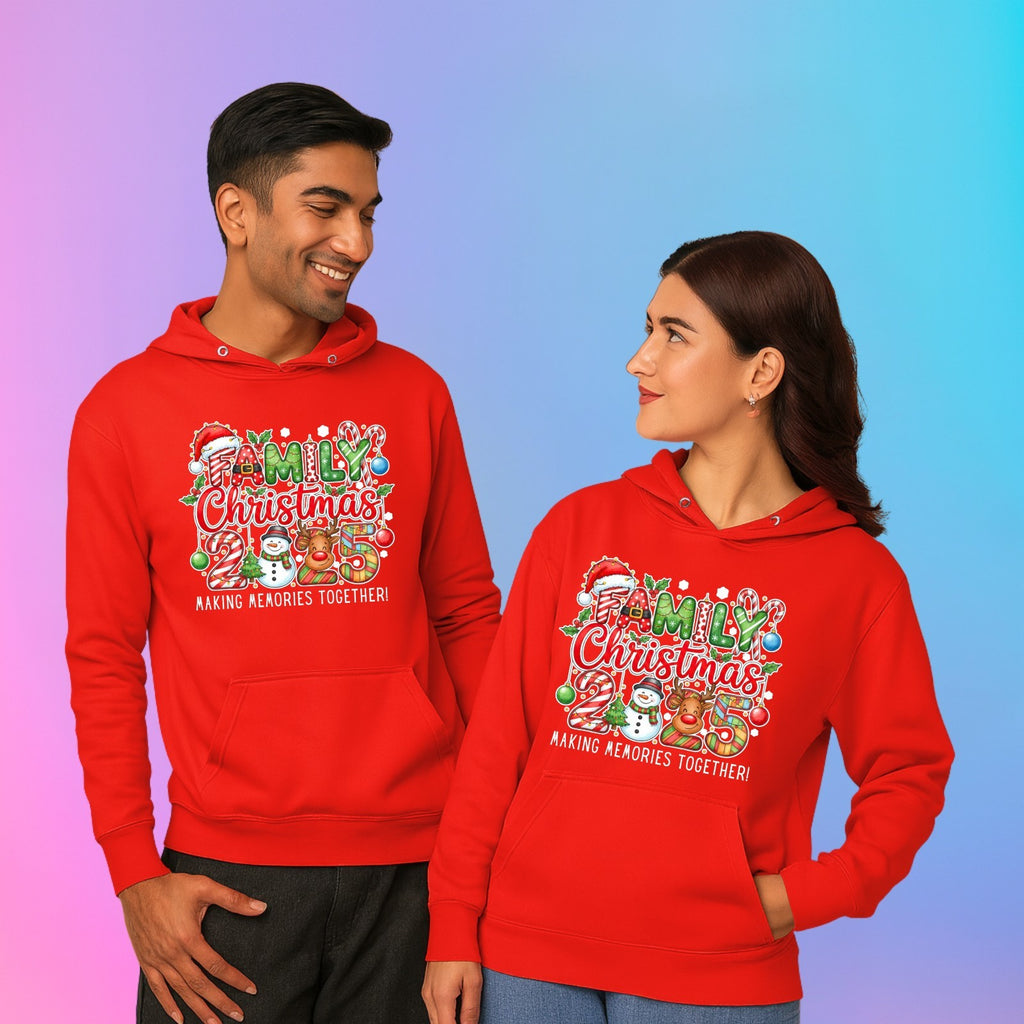 Family Christmas 2025 Hoodie | Matching Xmas Hoodie | Snowman & Reindeer Gift |