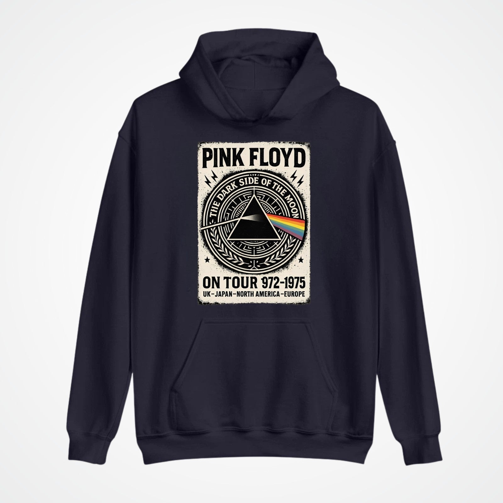 Vintage Psych Hoodie | Dark Side Of The Moon Band Hoodie | Music Gift Top 3Y–4XL