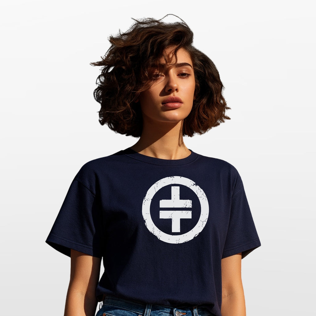 Glitter Circle Symbol Graphic T Shirt Music Inspired Unisex Tee Top