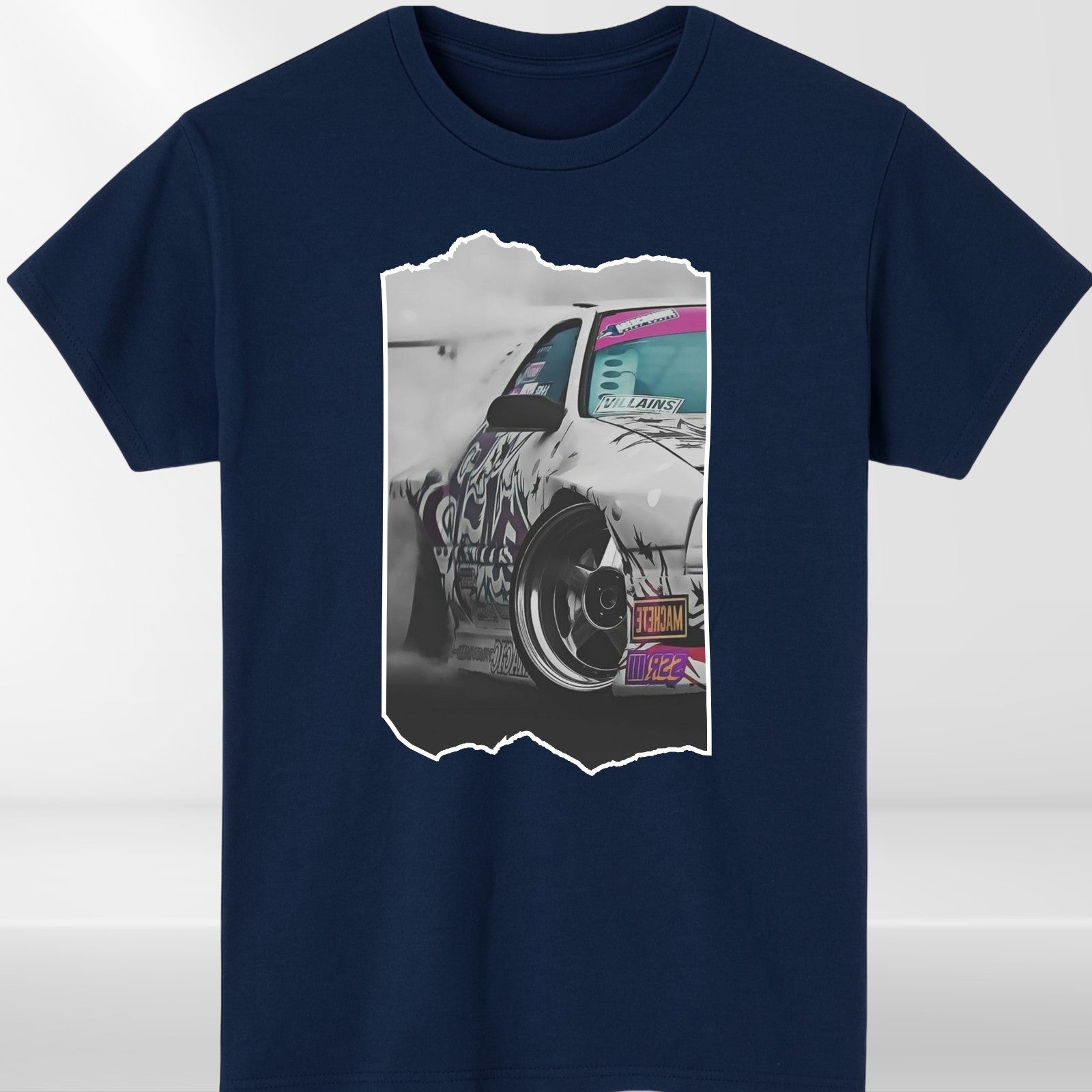 Drift Car Graphic T-Shirt Men Streetwear Racing Print Tee JDM Style Unisex
