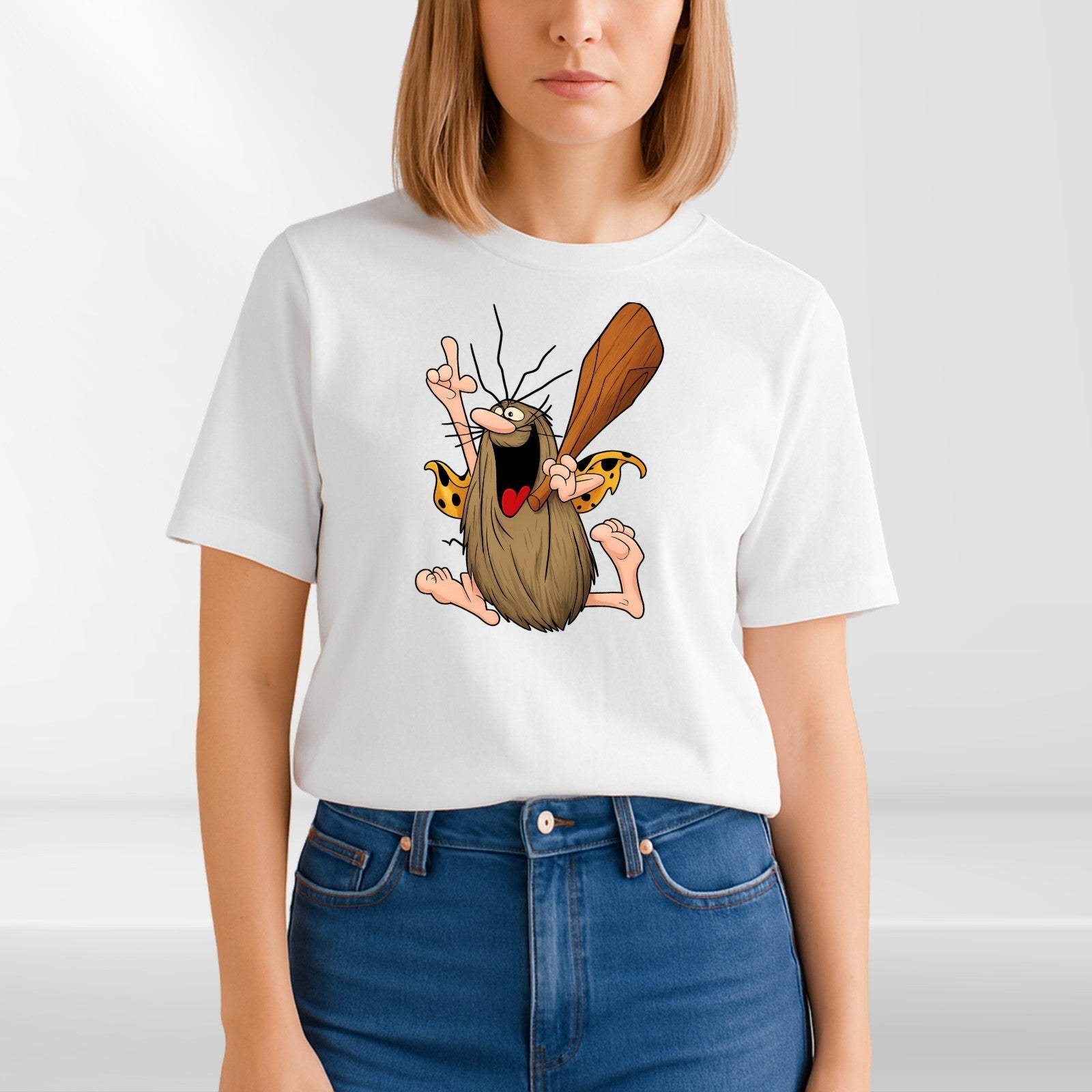 Vintage Captain Caveman Cartoon T-Shirt Retro Hanna Barbera Graphic Gift Tee Top