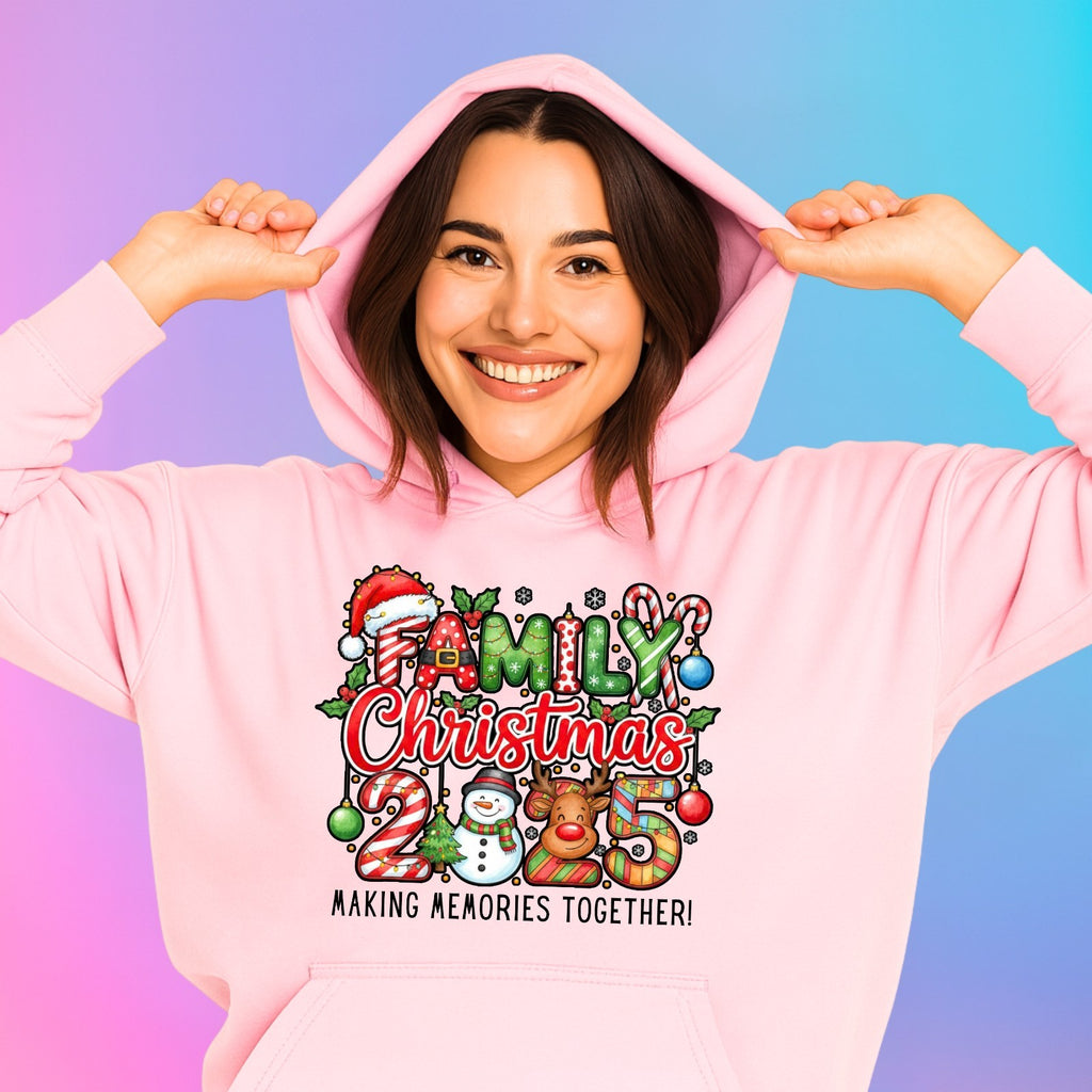 Family Christmas 2025 Hoodie | Matching Xmas Hoodie | Snowman & Reindeer Gift |