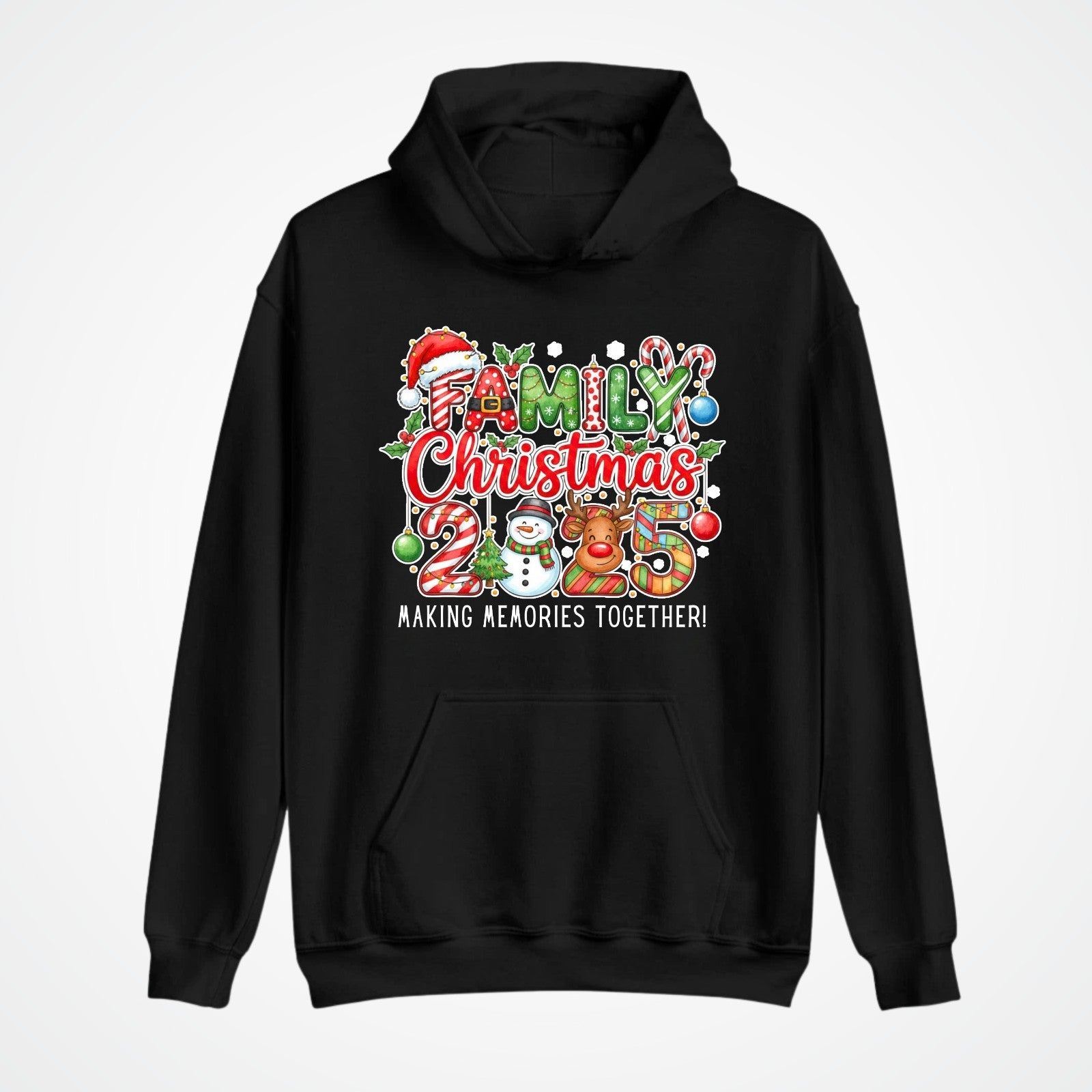 Family Christmas 2025 Hoodie | Matching Xmas Hoodie | Snowman & Reindeer Gift |