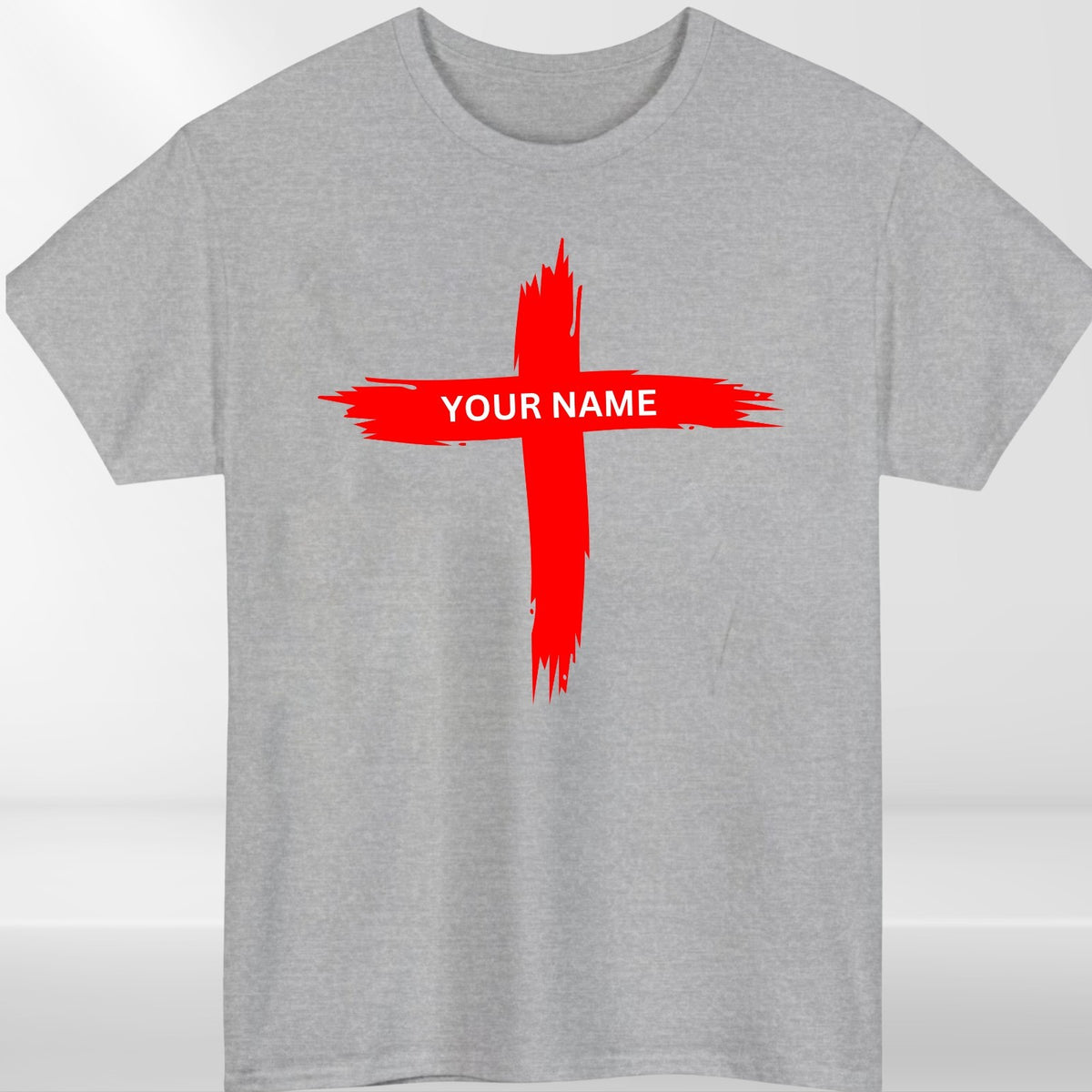Personalised Cross T-Shirt Family Matching Easter Christian Black Cotton Top