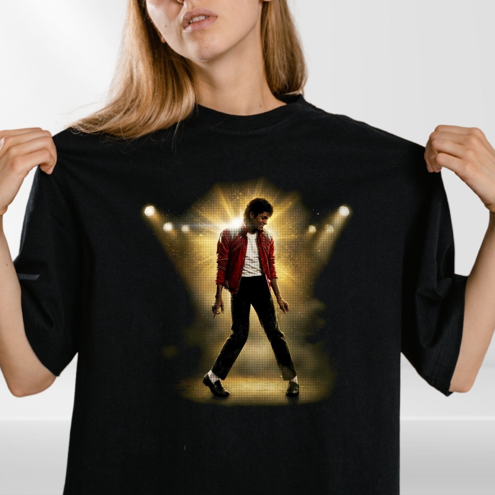 Michael Jackson 80s Thriller Crew Neck T-Shirt Mens Clothing Summer Tee